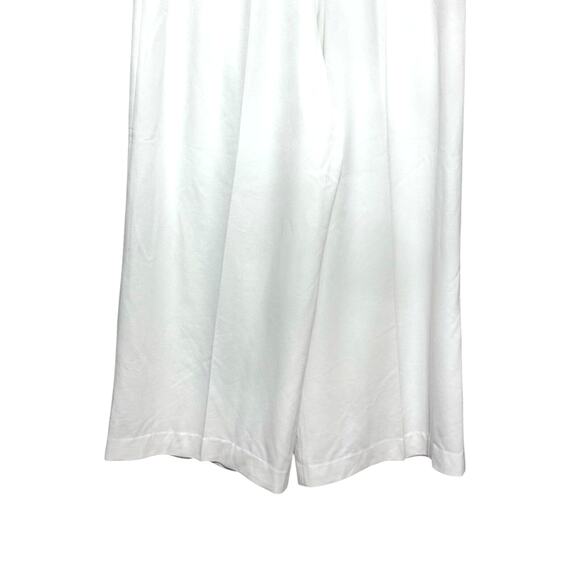 ASOS Design Palazzo Flowy Pants High Rise 4 Pockets Zip Closure White 32 NWOT - Picture 5 of 8